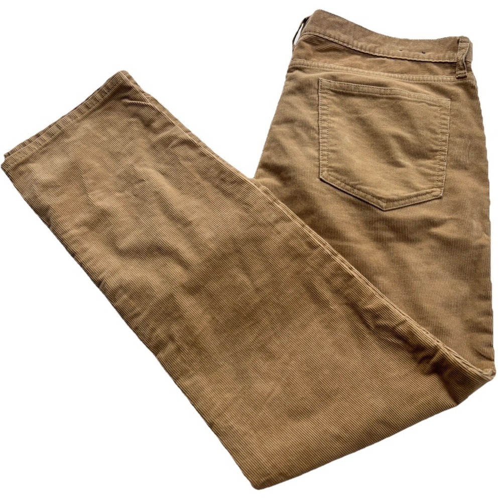 J Crew Flex Stretch Tan Corduroy Pants 5-Pocket Slim Fit Men's Size 34x30